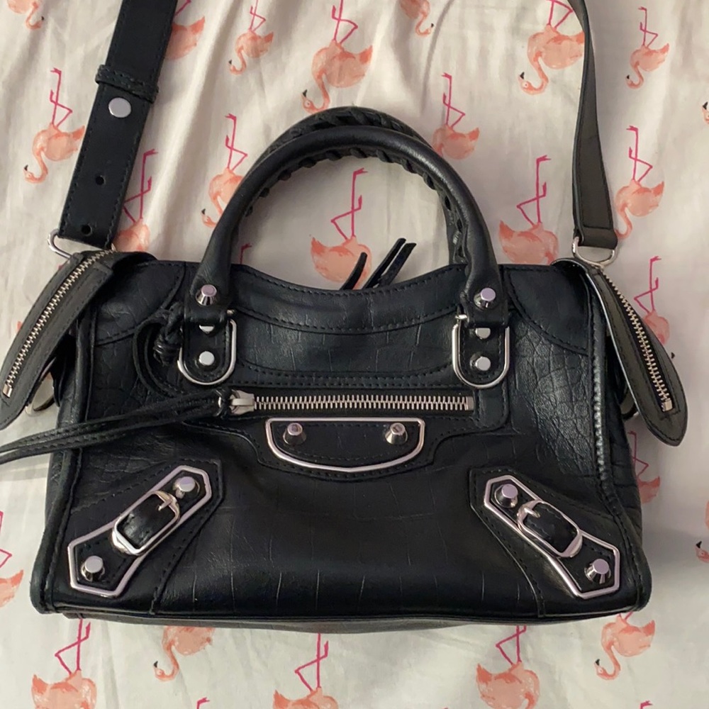 Balenciaga mini city metallic edge